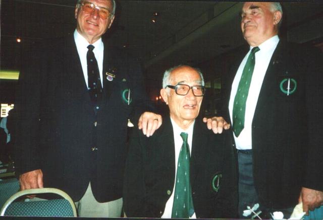 Roy Suzuki (centre) and 2 others, Normandy 50 years on, 1994