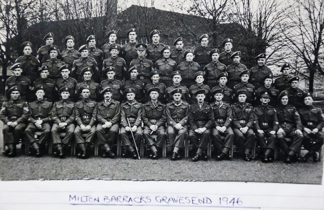 Sgt Raymond Craddock and others 1946 Milton Barracks