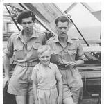 Fred Hausman (left), No.2 Commando, and friends