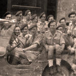Fred Hausman, No.2 Commando, and others in jeep