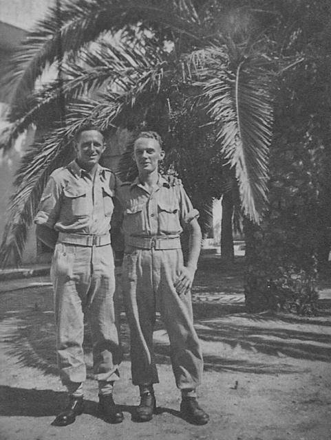 Frank ? & unknown from No.2 Cdo. at Alameda Gardens, Gibraltar 1943