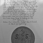 Drawing & description of 1st Special Service insignia.