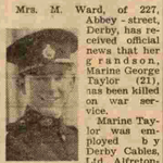 Marine George Taylor, 43 RM Commando kia 3/2/44 Italy.