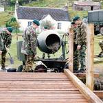 299 Tp 131 Indep Cdo Sqn RE(V) building Toscaig Bridge, Wester Ross  June 1996