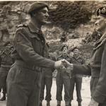 Capitaine de Corvette Philippe Kieffer and Monty, awards ceremony L'écarde quarry, Amfreville 16th July 1944.