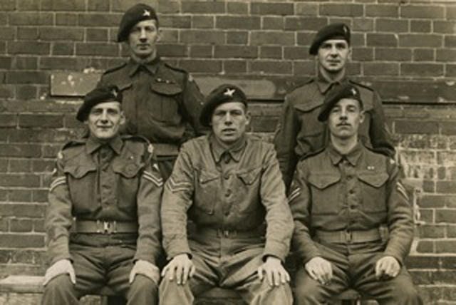 Edward Arnold Tucker (rear left) and other Paras.