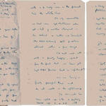 Letter to Gnr Oram No. 9 Commando whilst in hospital from Capt. Kennedy