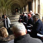 Remembrance service by the memorial in the cloisters at Westminster Abbey (2)