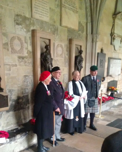 Remembrance service by the memorial in the cloisters at Westminster Abbey (3)