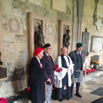 Remembrance service by the memorial in the cloisters at Westminster Abbey (3)