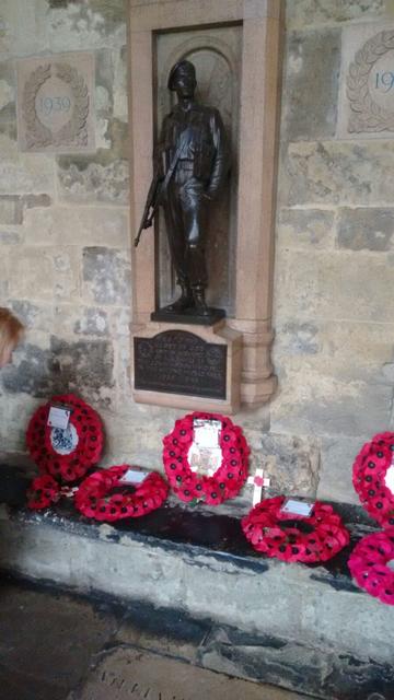 Remembrance service by the memorial in the cloisters at Westminster Abbey (1)