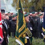 Fred Davies, CVA National Standard Bearer, at Attention at Fort William