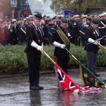 The Colour Party carry out The Dip as an Act of Homage.