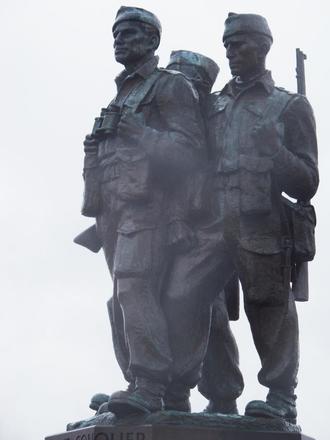 Despite driving rain The Commandos remain resolute