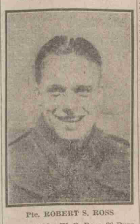 Private Robert Sharp Ross, No.9 Commando kia 6/3/1944 Italy.