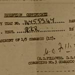 Retention Certificate for Green Beret.