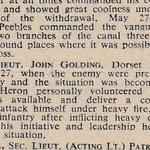 Newspaper report on the award for Lt. John Heron 1940