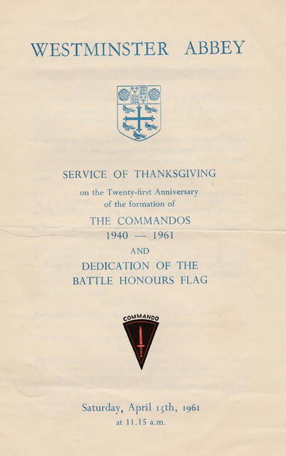 21st anniversary of the formation of the Commandos Service