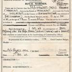 Discharge Certificate of Fred Carrington 43RM Commando