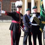 Captain of Invalids, Lt Col Rupert Lucas, briefs Fred Davies about the parade.