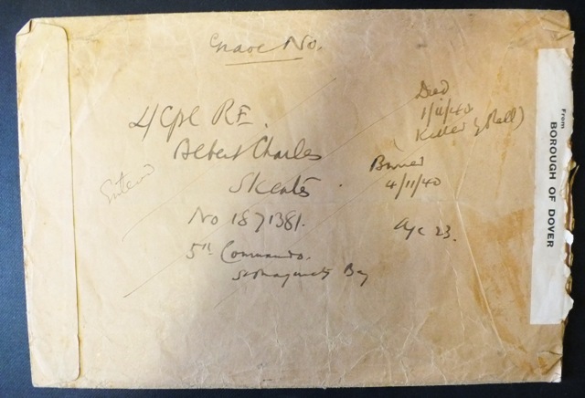 Envelope bearing Albert Skeates' name