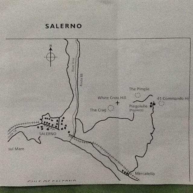 Salerno outline sketch of area.