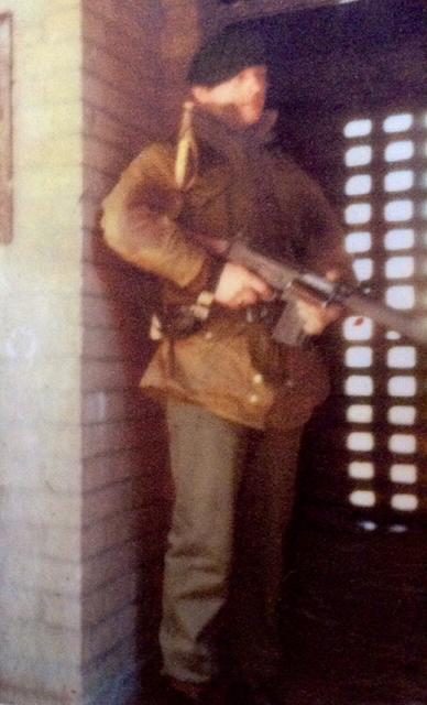 Chris Sawyers, 42 Commando 'M' coy at Unity Flats, Belfast, 1973