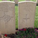 The joint grave of Sergeant Godfrey Vasey and an unknown Soldier