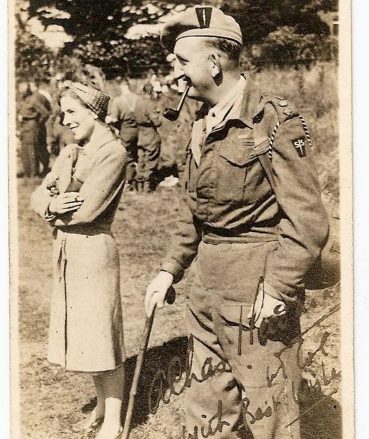 Lt. Col. Charles Newman  VC (OC No.2 Commando) with his wife