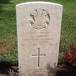 Private Garfield Grieve, No.3 Commando, Sangro River War Cemetery.