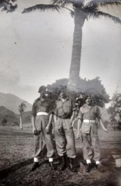 Richard Vallance Green (centre), Mne Bradbury (left), Tich Cooper (right), 1946