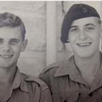 Richard Vallance Green (wearing beret)  and friend 'Taff'  Phillips, 42 Cdo,  'X' Tp, Malta 1948.
