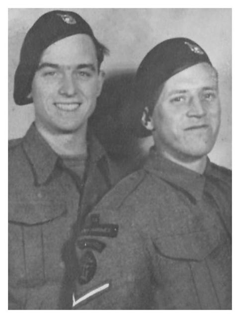 Ted Burry (right) and unknown, 46RM Cdo.