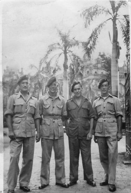 Cpl. Raymond Turner, 44 RM Cdo. and pals, Bombay 1944