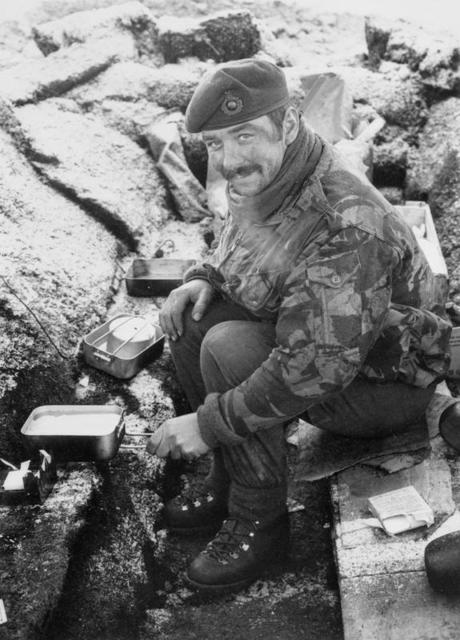 Sgt 'Sharkey' Ward,  40 Cdo RM, San Carlos, Falklands