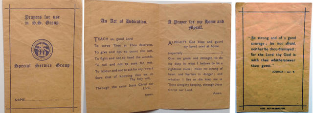 Special Service Prayer booklet of Rfn Maginnis No 12, 6 and 4 Cdos