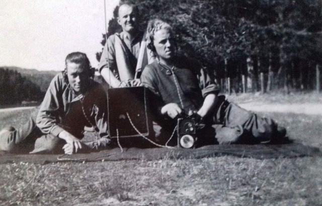 Richard Harding (left) and unknown others