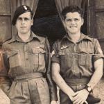 Hugh Maines (on the left) and a friend 1944.