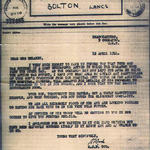 Letter re injury to William Delaney from Lt Col Tod. No.9 Commando.