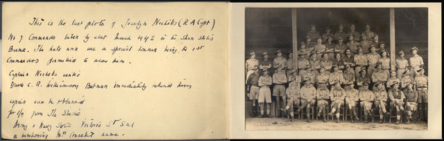 Capt Nicholls, WO1 Dick Knapton, and others No.1 SSD, 3 Feb 1942