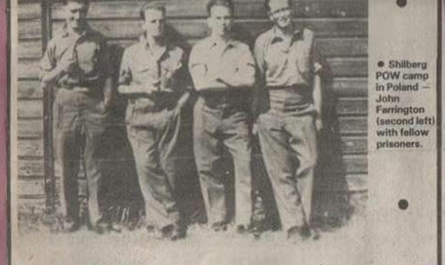 John Farrington, Nos.4 and 7 Commandos (2nd left) and others in captivity