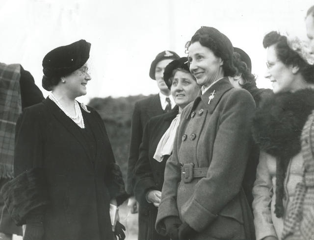Margaret Wells meeting the Queen Mother 1952