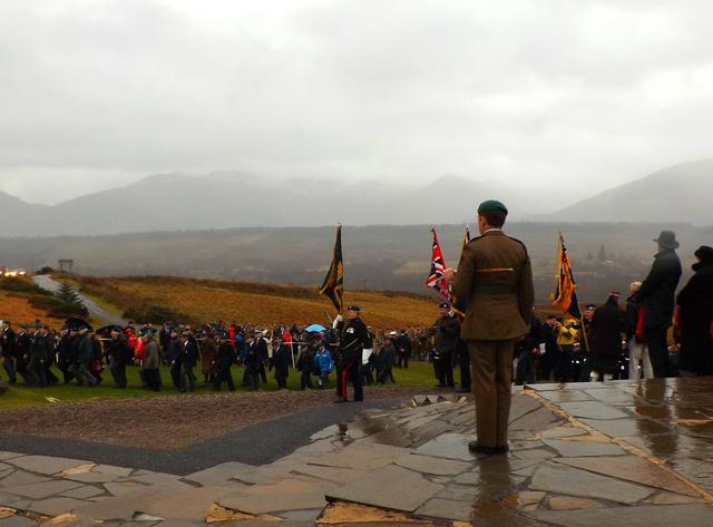 Colour Party & Veterans March On.