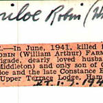 Obituary in the name of Robin (William Arthur) Farmiloe