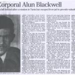Obituary for Alun Blackwell DCM, No.2 Commando