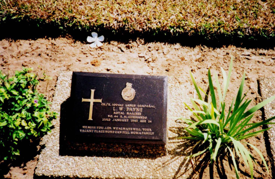 Grave of LCpl Leonard Payne