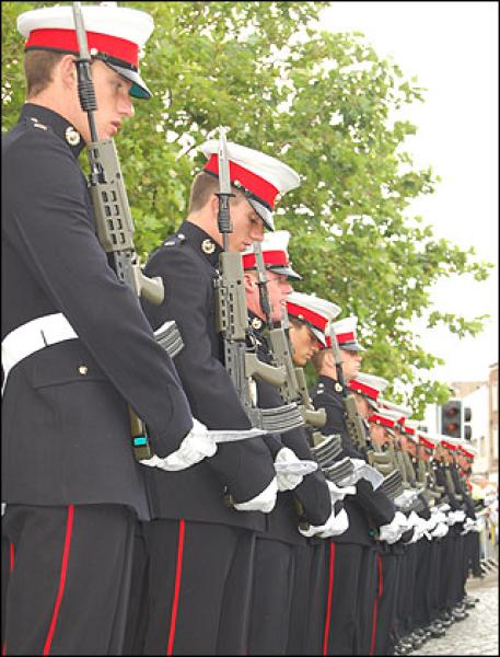 40 Commando RM during the Drumhead Service at their homecoming parade