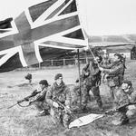 40 Commando RM raise the British Flag on West Falkland