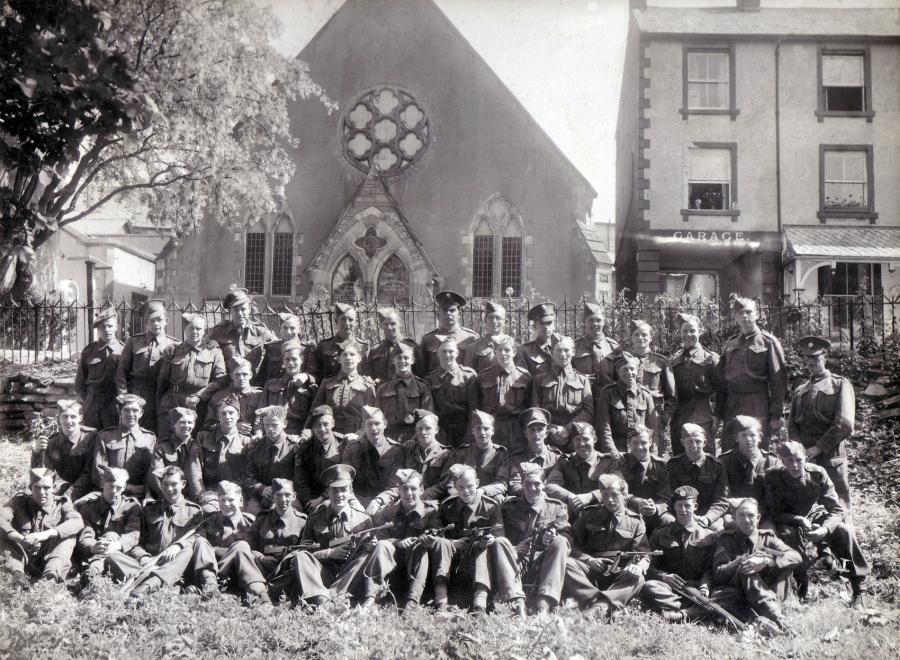No 4 Commando 'D' troop o/s Lake Road Chapel, Keswick c.1942