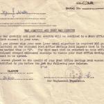 War Gratuity and Post War Credits Letter 20 Feb 1946